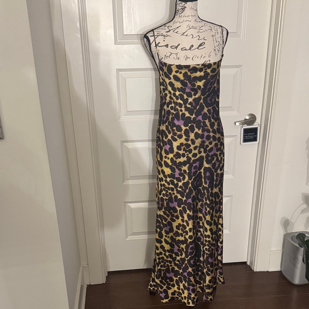 Leopard Print Strapless Dress
